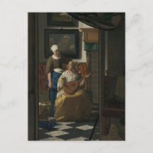 Johannes Vermeer, The Love Letter 17th C. Fine Art