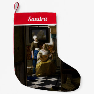 Johannes Vermeer - The Love Letter Bandana Small Christmas Stocking