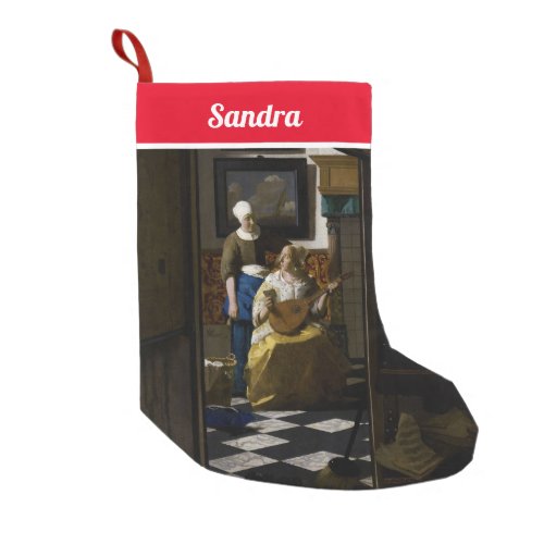 Johannes Vermeer _ The Love Letter Bandana Small Christmas Stocking