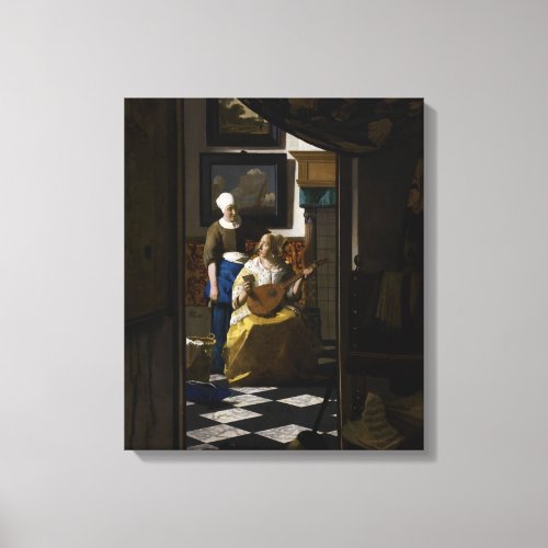 Johannes Vermeer _ The Love Letter Canvas Print