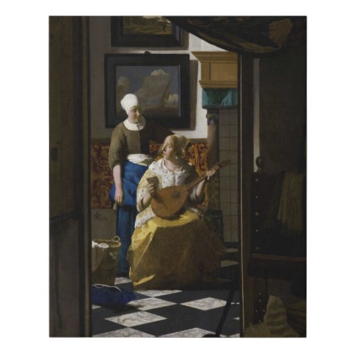 Johannes Vermeer _ The Love Letter Faux Canvas Print