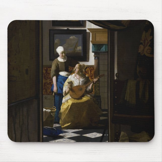 Johannes Vermeer - The Love Letter Mouse Pad (Front)