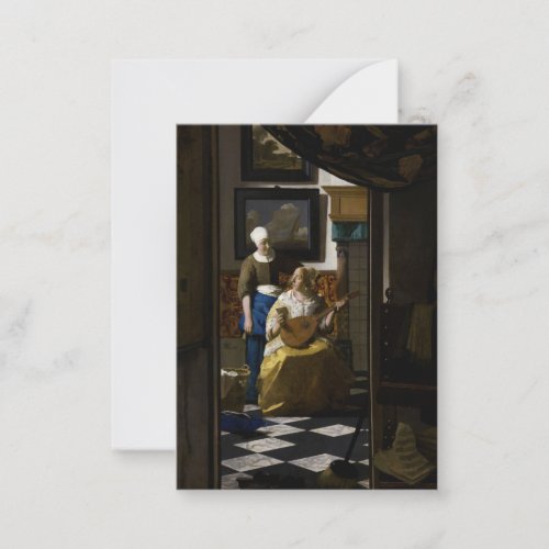Johannes Vermeer _ The Love Letter Note Card