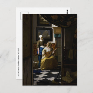 Johannes Vermeer - The Love Letter Postcard