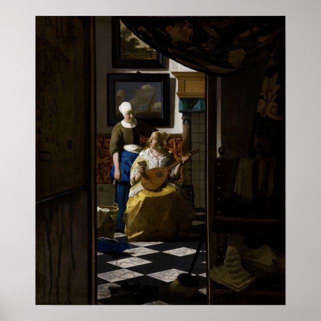 Johannes Vermeer - The Love Letter Poster (Front)
