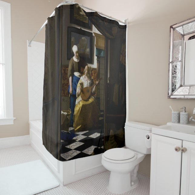 Johannes Vermeer - The Love Letter Shower Curtain (In Situ)