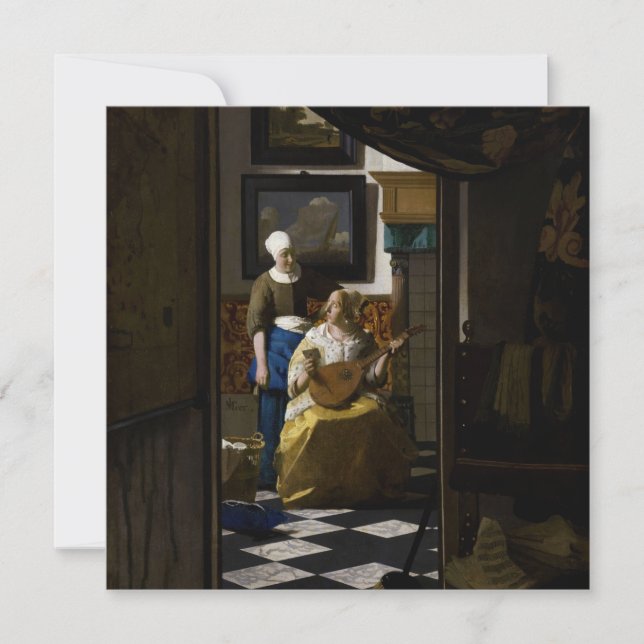 Johannes Vermeer - The Love Letter Thank You Card (Front)