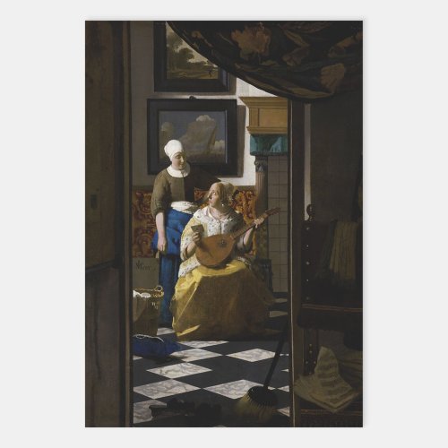 Johannes Vermeer _ The Love Letter Wrapping Paper Sheets