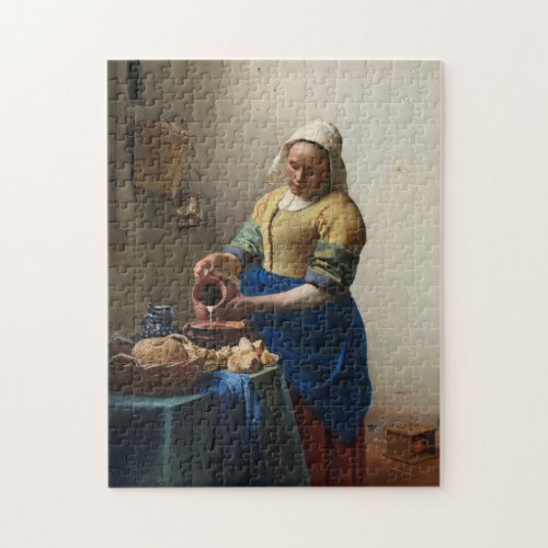 JOHANNES VERMEER _ The milkmaid 1658 Jigsaw Puzzle