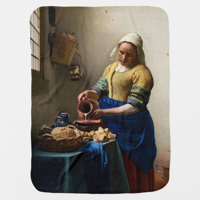 Johannes Vermeer - The Milkmaid Baby Blanket (Front)