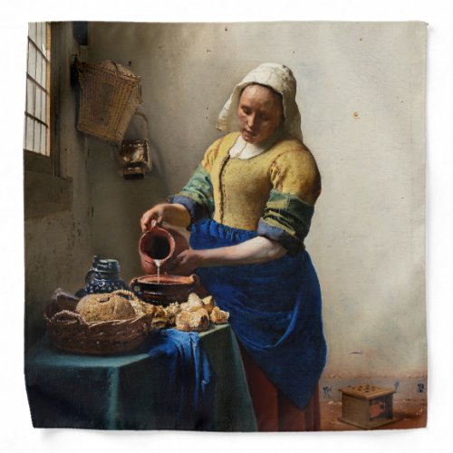 Johannes Vermeer _ The Milkmaid Bandana