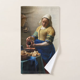 Johannes Vermeer - The Milkmaid Bath Towel Set