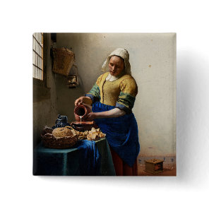 Johannes Vermeer - The Milkmaid Button
