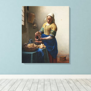 Johannes Vermeer, The Milkmaid Canvas Print