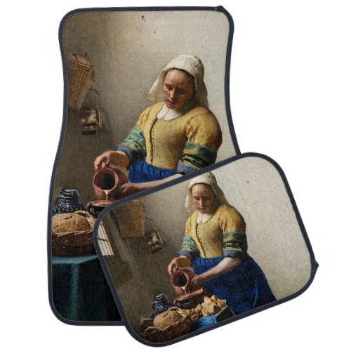 Johannes Vermeer _ The Milkmaid Car Floor Mat