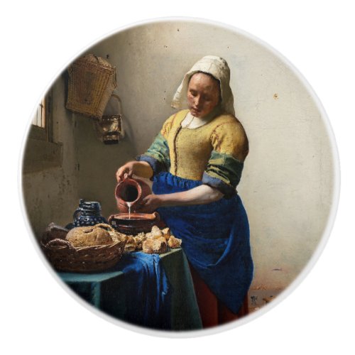 Johannes Vermeer _ The Milkmaid Ceramic Knob