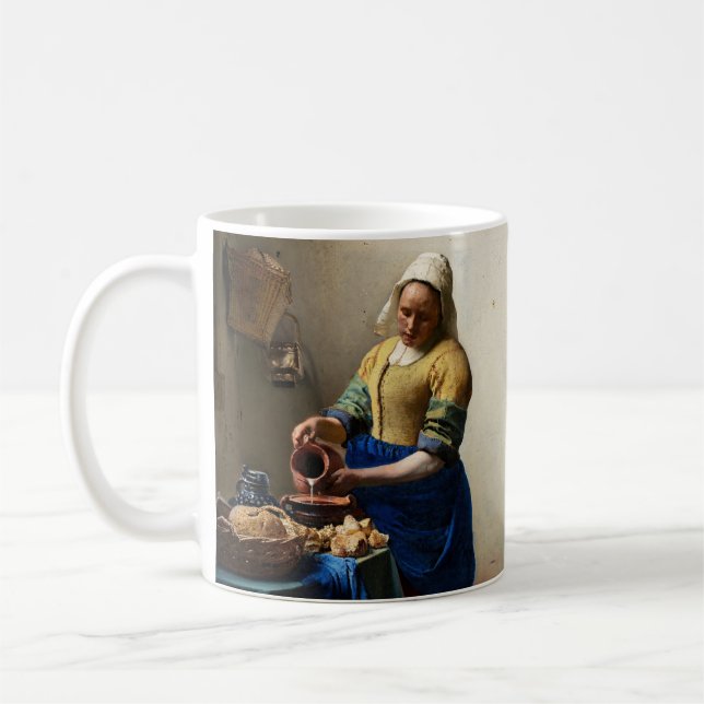 Johannes Vermeer - The Milkmaid Coffee Mug (Left)