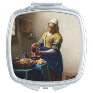 Johannes Vermeer - The Milkmaid Compact Mirror