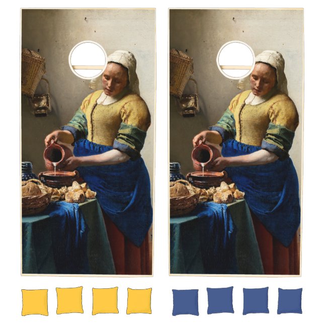 Johannes Vermeer - The Milkmaid Cornhole Set (Set)
