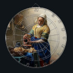 Johannes Vermeer - The Milkmaid Dart Board<br><div class="desc">The Milkmaid - Johannes Vermeer,  1660</div>