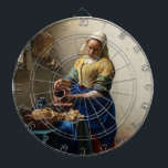 Johannes Vermeer - The Milkmaid Dart Board<br><div class="desc">The Milkmaid - Johannes Vermeer, 1660</div>