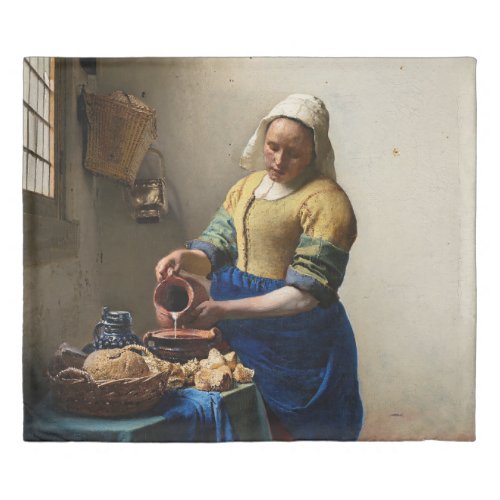 Johannes Vermeer _ The Milkmaid Duvet Cover