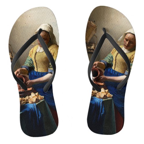 Johannes Vermeer _ The Milkmaid Flip Flops