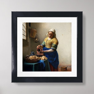 Johannes Vermeer - The Milkmaid Framed Art