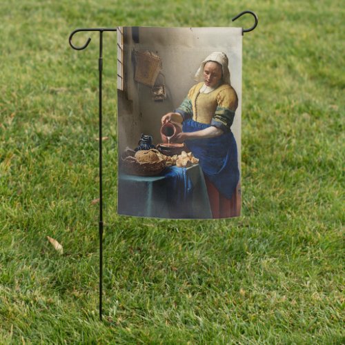 Johannes Vermeer _ The Milkmaid Garden Flag