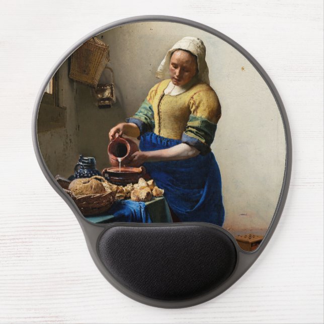 Johannes Vermeer - The Milkmaid Gel Mouse Pad (Front)