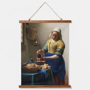 Johannes Vermeer - The Milkmaid Hanging Tapestry