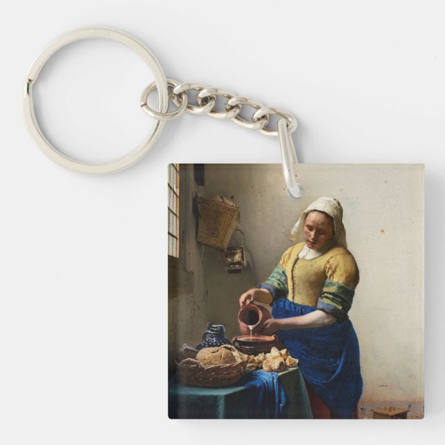 Johannes Vermeer - The Milkmaid Keychain (Front)