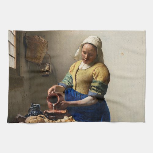 Johannes Vermeer _ The Milkmaid Kitchen Towel