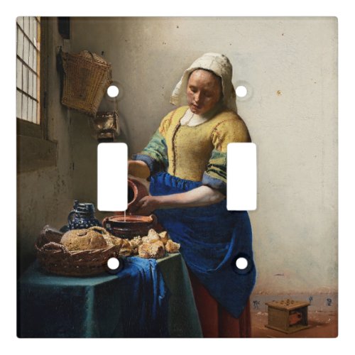 Johannes Vermeer _ The Milkmaid Light Switch Cover