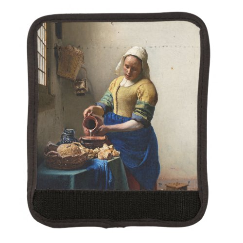 Johannes Vermeer _ The Milkmaid Luggage Handle Wrap