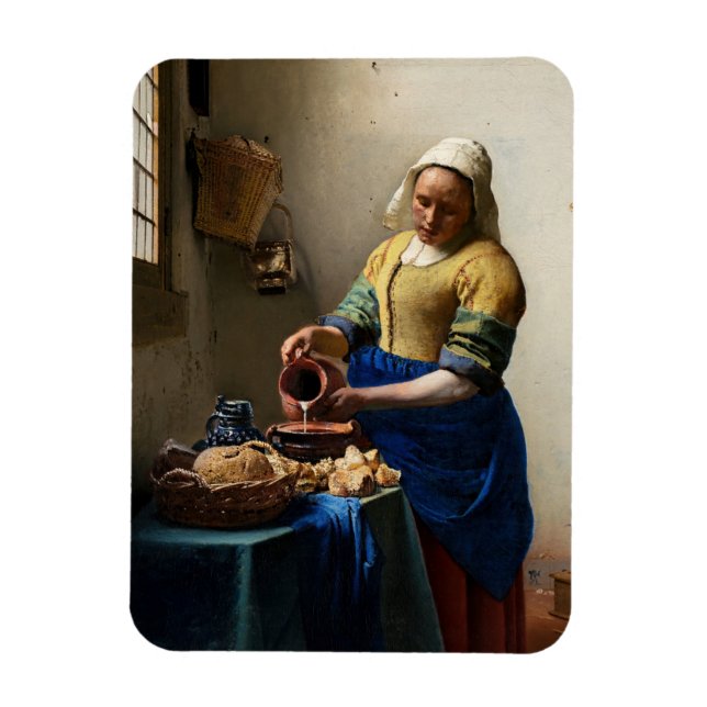 Johannes Vermeer - The Milkmaid Magnet (Vertical)