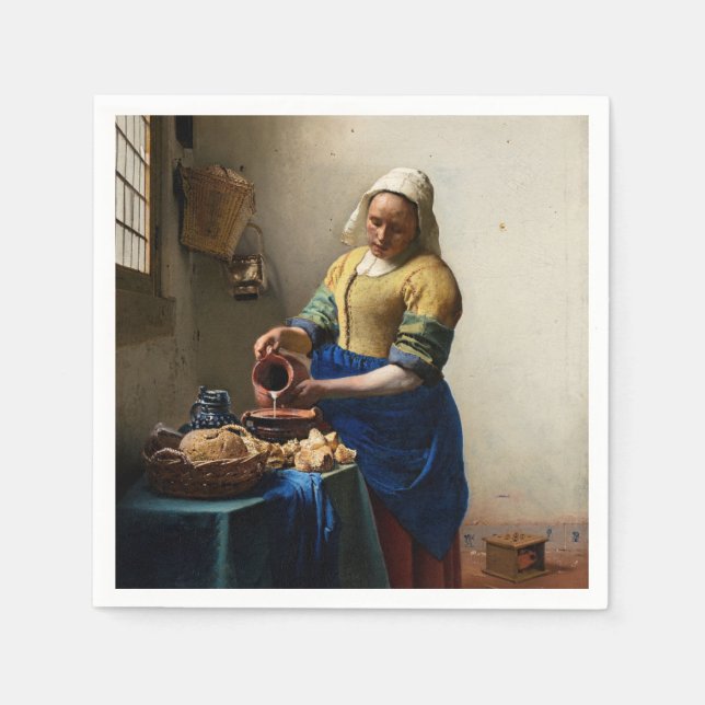 Johannes Vermeer - The Milkmaid Napkins (Front)