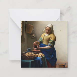 Johannes Vermeer - The Milkmaid Note Card