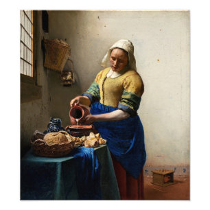 Johannes Vermeer - The Milkmaid Photo Print