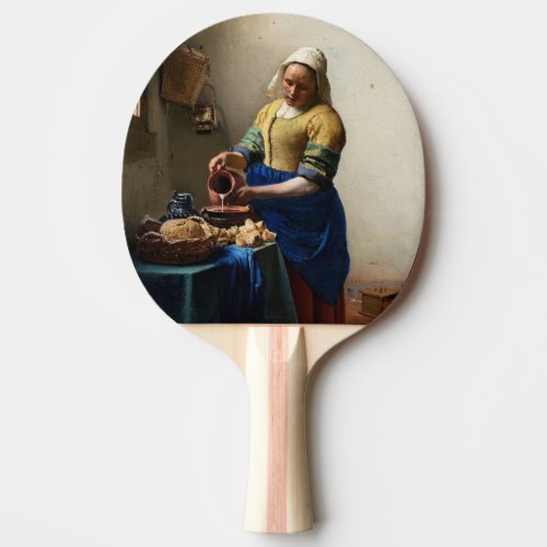 Johannes Vermeer _ The Milkmaid Ping Pong Paddle