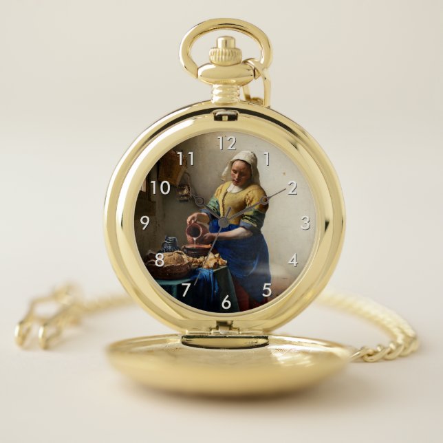 Johannes Vermeer - The Milkmaid Pocket Watch (Inside)