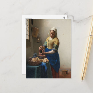 Johannes Vermeer, The Milkmaid Postcard