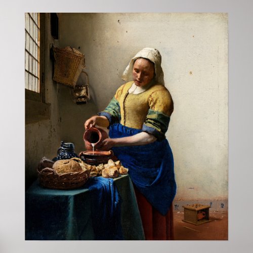 Johannes Vermeer _ The Milkmaid Poster