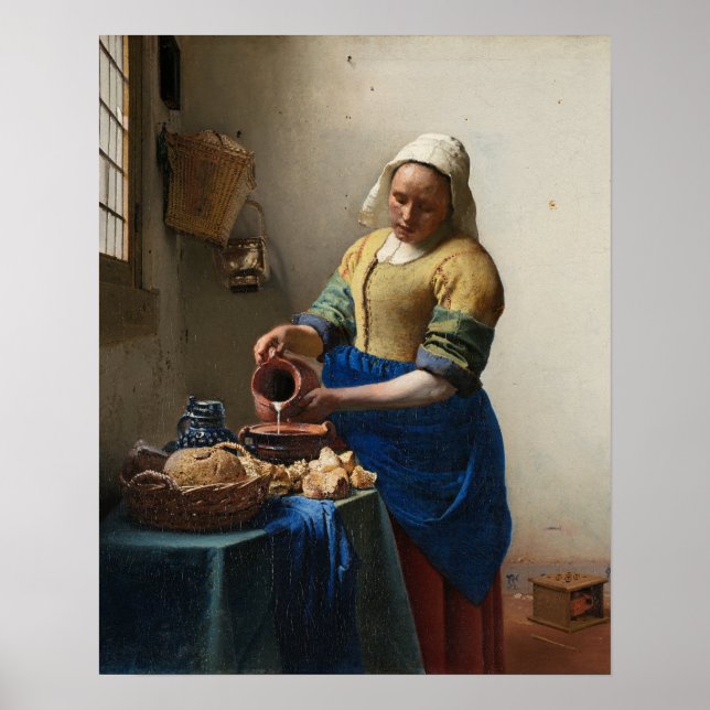 Johannes Vermeer, The Milkmaid Poster (Front)