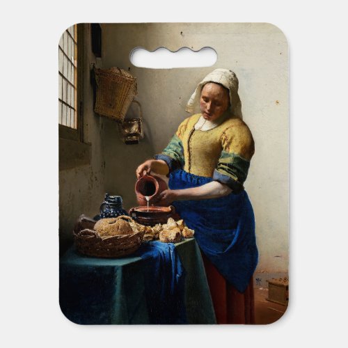 Johannes Vermeer _ The Milkmaid Seat Cushion