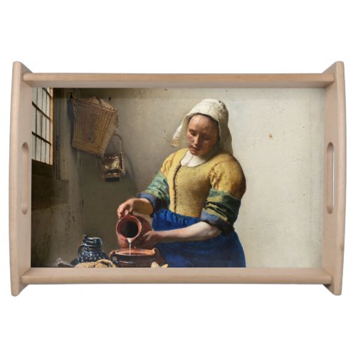 Johannes Vermeer _ The Milkmaid Serving Tray
