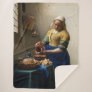 Johannes Vermeer - The Milkmaid Sherpa Blanket
