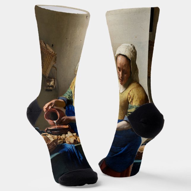 Johannes Vermeer - The Milkmaid Socks (Angled)