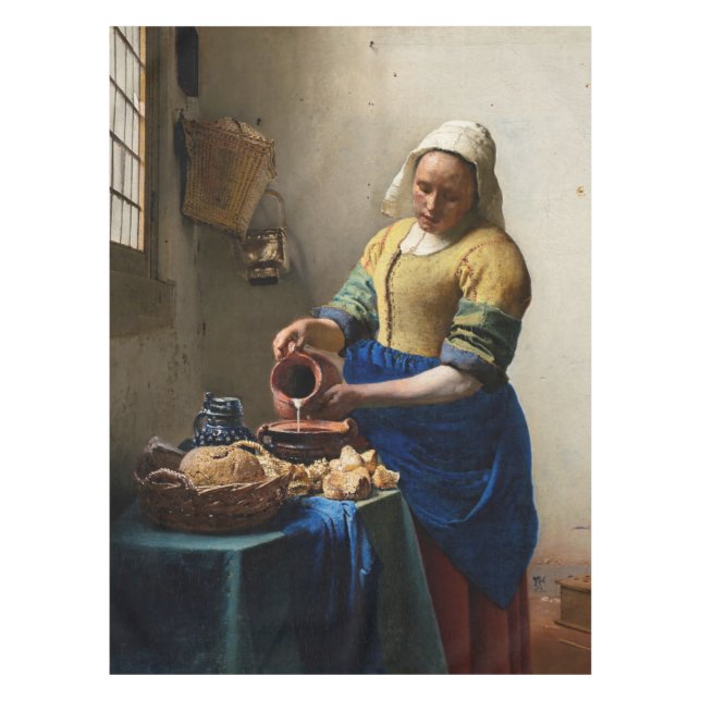 Johannes Vermeer - The Milkmaid Tablecloth (Front)