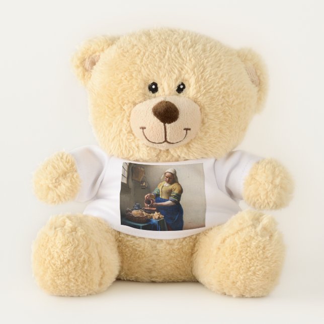 Johannes Vermeer - The Milkmaid Teddy Bear (Front)